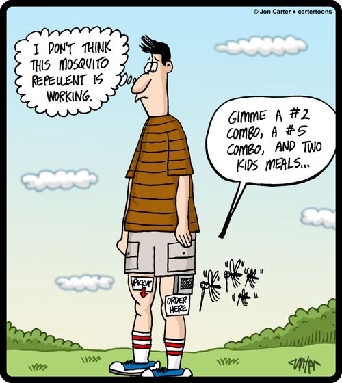 'I don't think this mosquito repellent is working.'