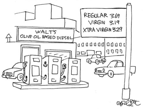 Olive oil based diesel: regular, virgin, extra virgin.