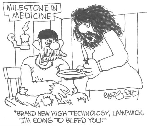 Milestone in Medicine: 'Brand new high technology, Lampwick, I'm going to bleed you!'