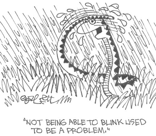 'Not being able to blink used to be a problem.'