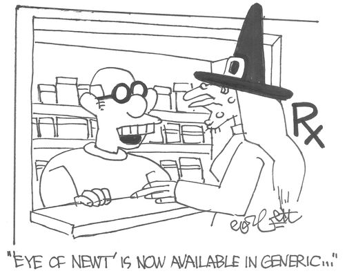 ''Eye of Newt' is now available in generic...'