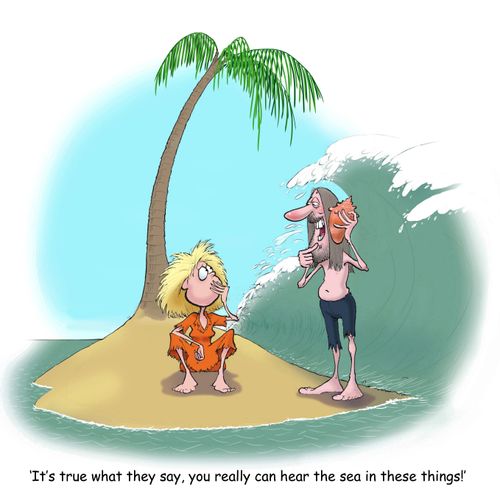 'It's true what they say, you really can hear the sea in these things!'