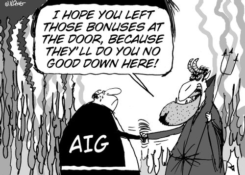 'I hope you left those bonuses at the door, because they'll do you no good down here!'
