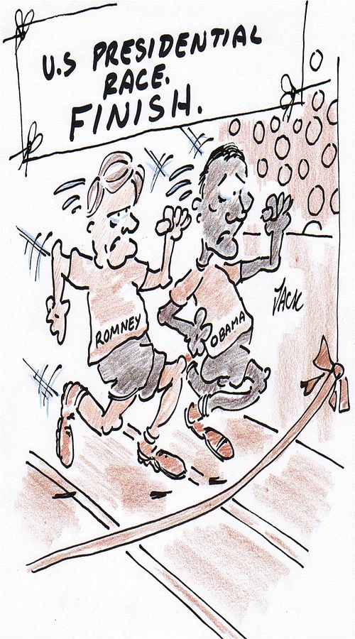 The Finish Line of the US Presidential Race.  