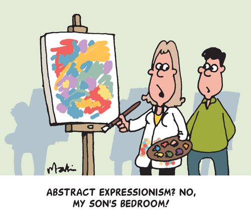 'Abstract Expressionism? No, my son's bedroom!'