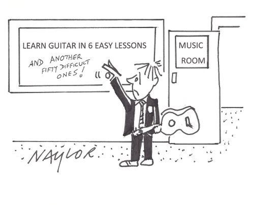 Learn Guitar In 6 Easy Lessons: Add another fifty difficult ones!