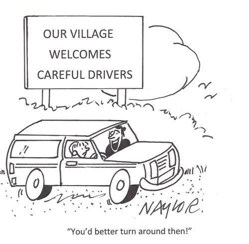 'You'd better turn around then!'