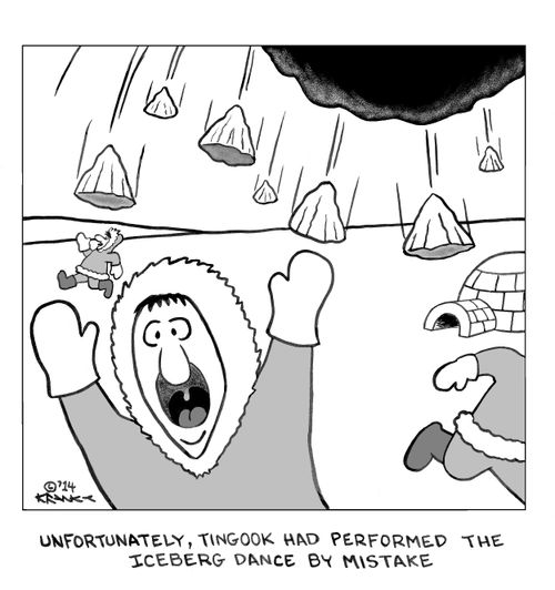 Unfortunately, Tingook had performed the iceberg dance by mistake.