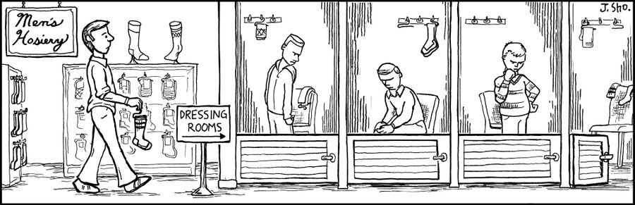 Sock dressing rooms