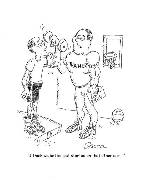 'I think we better get started on that other arm.'