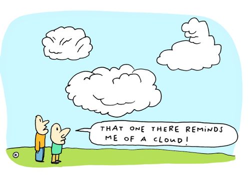 'That one there reminds me of a cloud!'