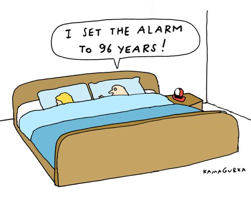 'I set the alarm to 96 years!'