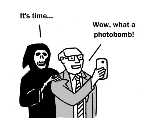 'Wow, what a photobomb!'