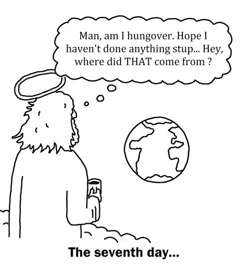'Man, am I hungover. Hope I haven't done anything stup... Hey, where did THAT come from?'