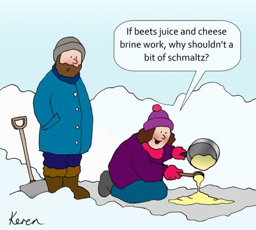 'If beets juice and cheese brine work, why shouldn't a bit of schmaltz?'