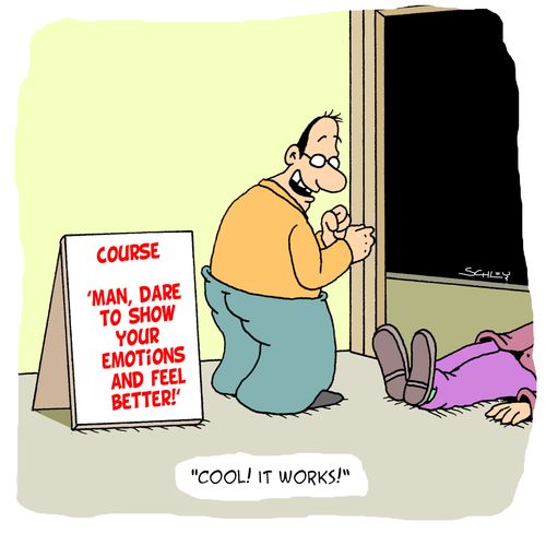 'Man, dare to show your emotions and feel better!'