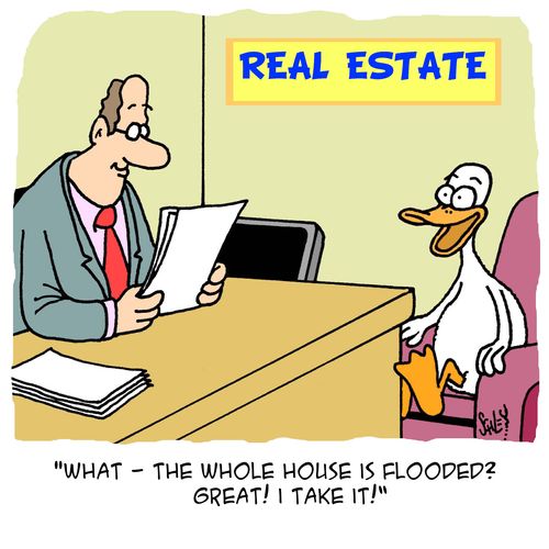 'What - the whole house is flooded? Great! I take it!'