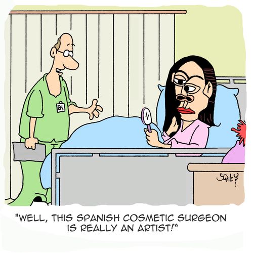 'Well, this Spanish cosmetic surgeon is really an artist!'