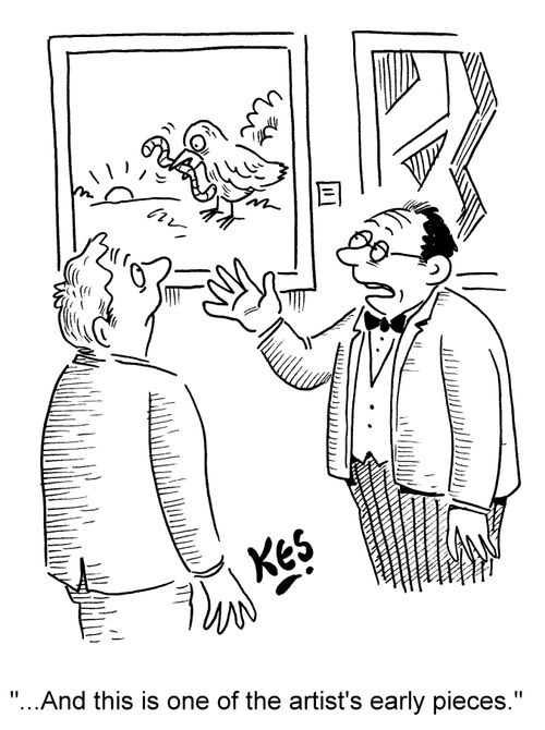 '... And this is one of the artist's early pieces.'
