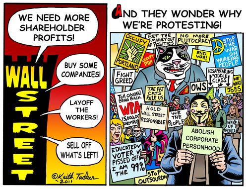 'We need more shareholder profits...Buy some companies...lay off the workers..sell off what's left.'