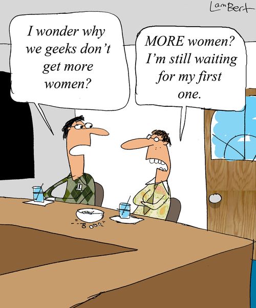 'I wonder why we geeks don't get more women?'