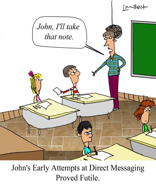 John's Early Attempts at Direct Messaging Proved Futile.