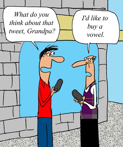 'What do you think about that tweet, Grandpa?'