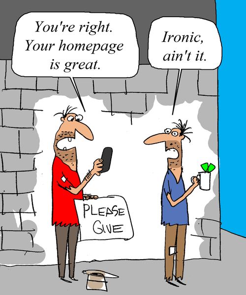 'You're right. Your homepage is great.'  