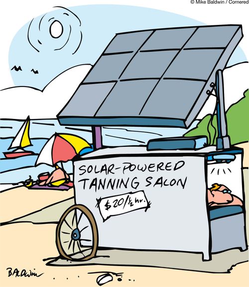 Solar-Powered Tanning Salon