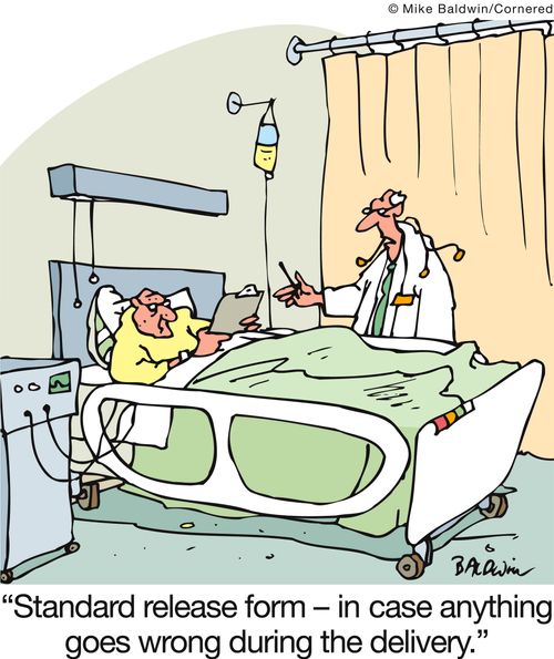 'Standard release form - in case anything goes wrong during the delivery.'