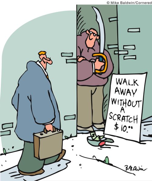 Walk away without a scratch, $10.