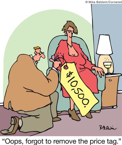 'Oops, forgot to remove the price tag.'