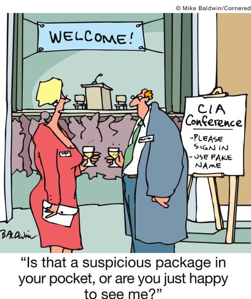 'Is that a suspicious package in your pocket, or are you just happy to see me?'