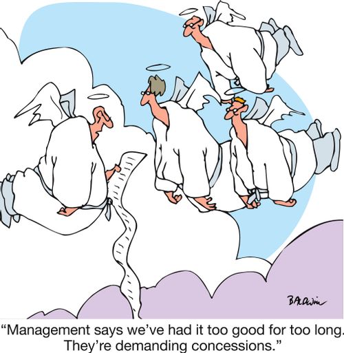 'Management says we've had it too good for too long. They're demanding concessions.'