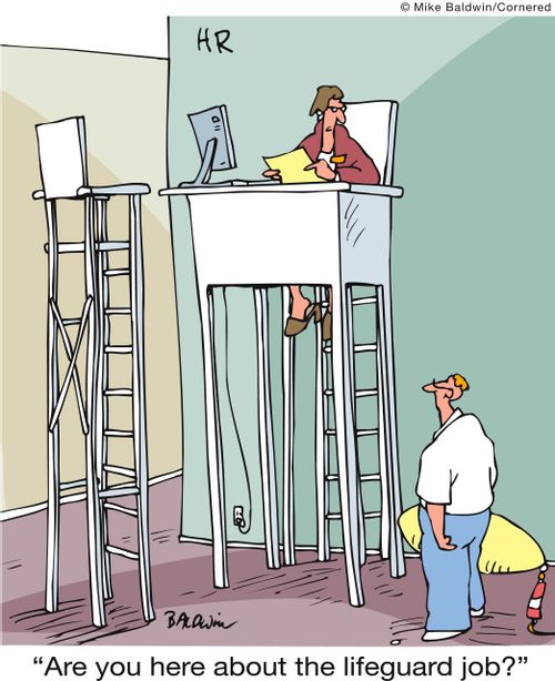 'Are you here about the lifeguard job?'
