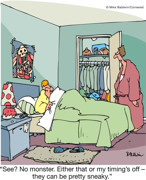 'See? No monster. Either that or my timing's off - they can be pretty sneaky.'