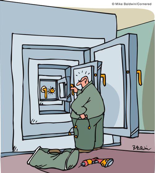 Smaller safes inside bigger safes.