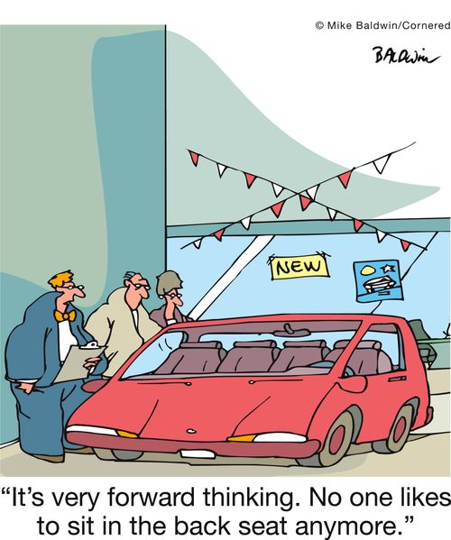'It's very forward thinking. No one likes to sit in the back seat anymore.'