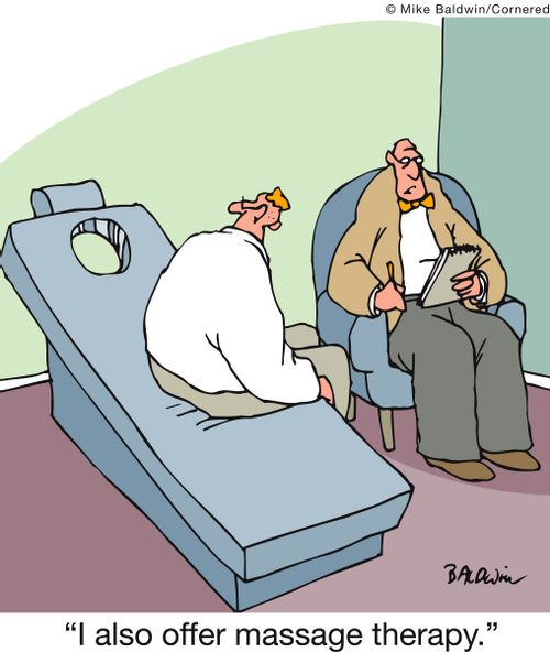 'I also offer massage therapy.'