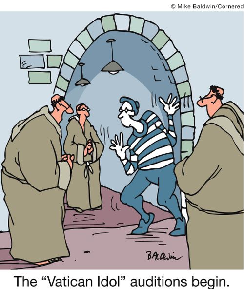 The 'Vatican Idol' auditions begin.