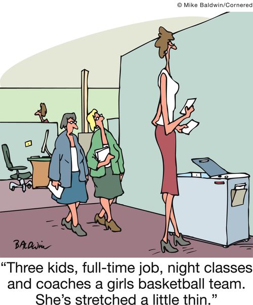 'Three kids, full-time job, night classes and coaches a girls basketball team. She's stretched a little thin.'