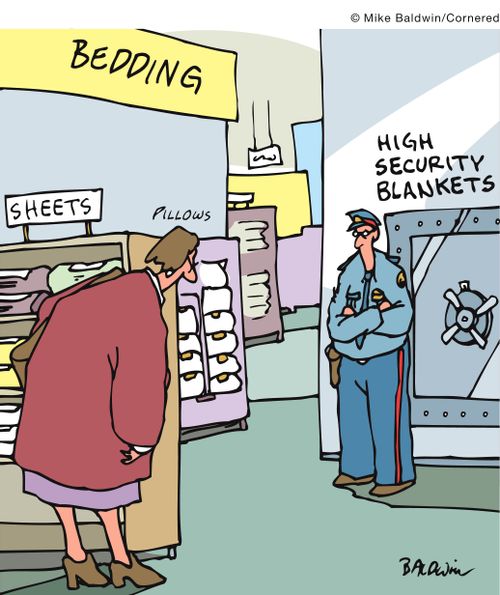 Bedding. High security blankets
