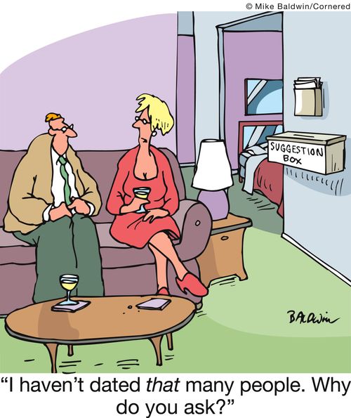 'I haven't dated that many people. Why do you ask?'