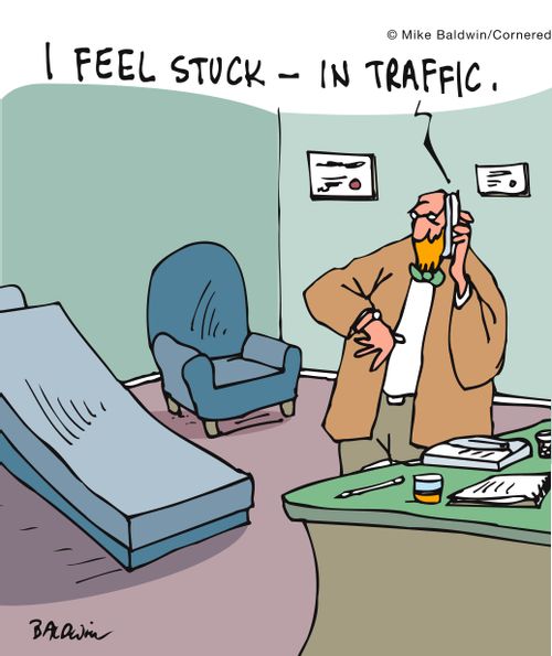 'I feel stuck - in traffic.'
