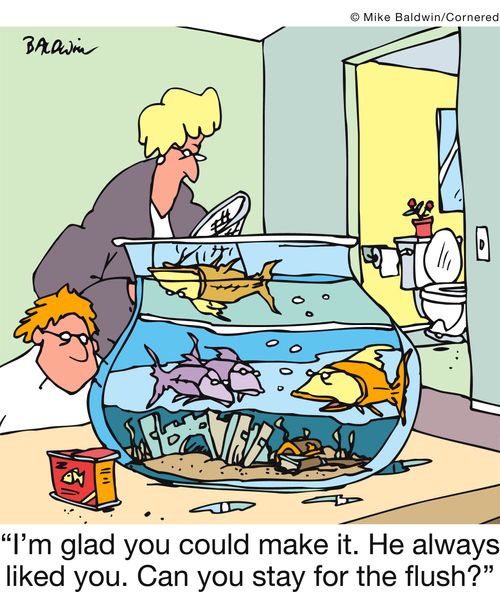 'I'm glad you could make it. He always liked you. Can you stay for the flush?'