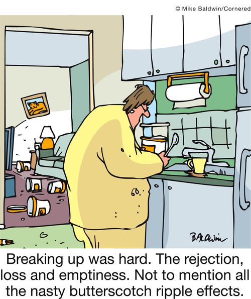 Breaking up was hard. The rejection, loss and emptiness. Not to mention all the nasty butterscotch ripple effects.