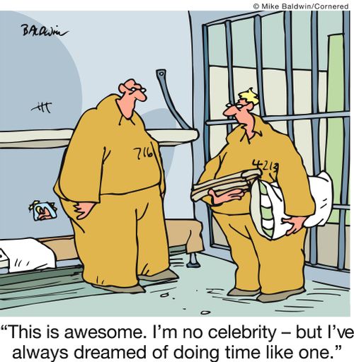 'This is awesome. I'm no celebrity - but I've always dreamed of doing time like one.'