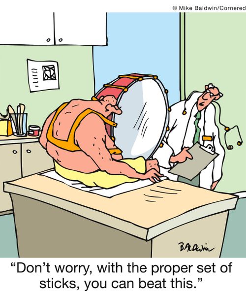 'Don't worry, with the proper set of sticks, you can beat this.'