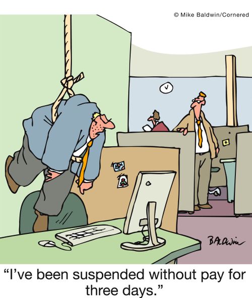 'I've been suspended without pay for three days.'