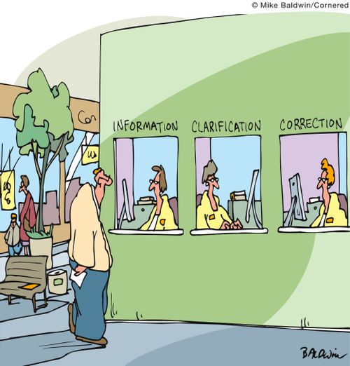Information, Clarification, and Correction.